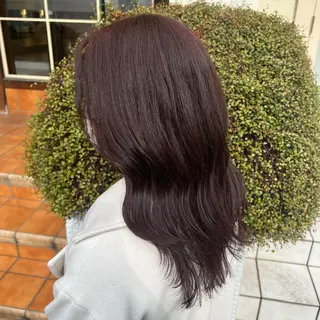 セミロング 中村 未夢のヘアスタイル