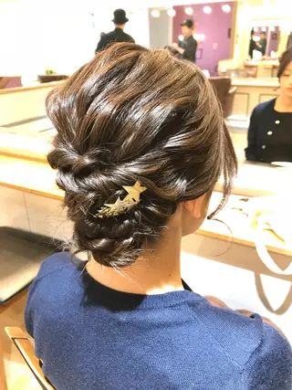 セミロング ヘアアレンジ 山下 直人のヘアスタイル