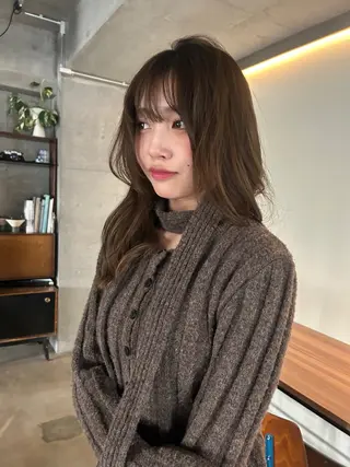 セミロング カラー レイヤーカット/ルー ツカラー/EMIRIのヘアスタイル