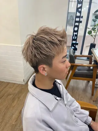 ショート カラー メンズ 🐻‍メンズパーマ 特化sota🐻‍のヘアスタイル
