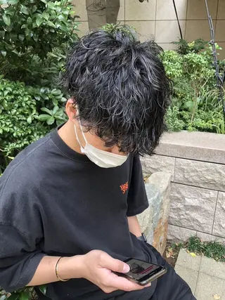 パーマ メンズ ❄️透明感ブリーチ ❄️TOWA市川のヘアスタイル