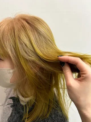 ミディアム カラー 原 瑞希のヘアスタイル