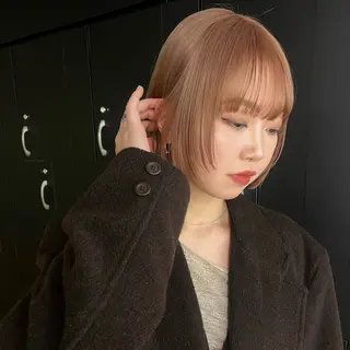 ショート カラー ヘアアレンジ ボブハイトーン🦖 デザインMAMIのヘアスタイル