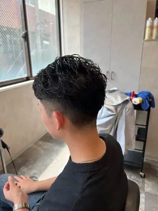 ショート パーマ ヘアアレンジ メンズ メンズ特化/カラー/ パーマ/ケイシンのヘアスタイル