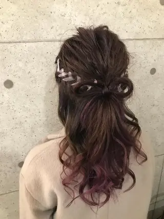 ヘアアレンジ ヘアセット☆ 髪質改善カラー☆まいのヘアスタイル
