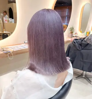 ミディアム 縮毛矯正/ ケアブリーチ/モカのヘアスタイル