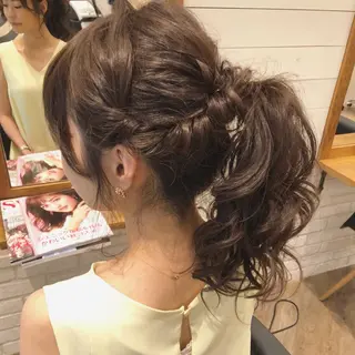 セミロング ヘアアレンジ ⭐️ アユミ⭐️のヘアスタイル