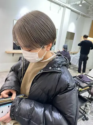 ショート カラー パーマ/透明感カラー /ボブ/吉田一生のヘアスタイル