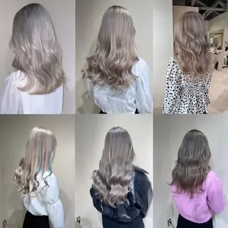 セミロング カラー ブリーチとエクステ 最後の砦🤍アミルのヘアスタイル