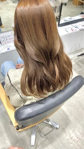 ロング カラー 河合 萌のヘアスタイル