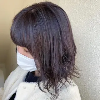 カラー すぎもと さき⚡️ 朝ラク・*パーマのヘアスタイル