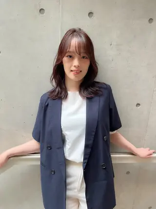 セミロング カラー ヘアアレンジ Grow by NYNY 坂本 理輝のヘアスタイル