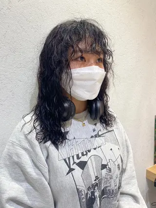 セミロング カラー パーマ ヘアアレンジ パーマ指名No1 /namiのヘアスタイル