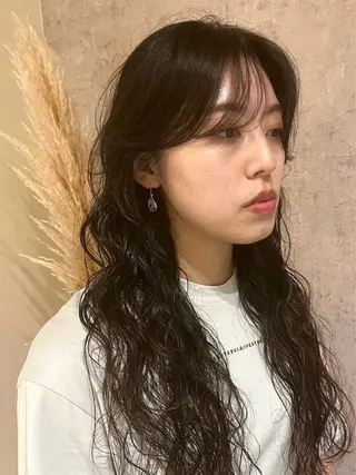 ロング パーマ mulum所属・ボブパーマ/ ウルフパーマ原科🪴のヘアスタイル