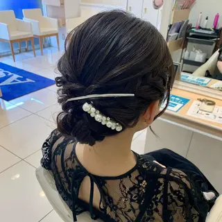 セミロング ヘアアレンジ 宮永 璃沙のヘアスタイル