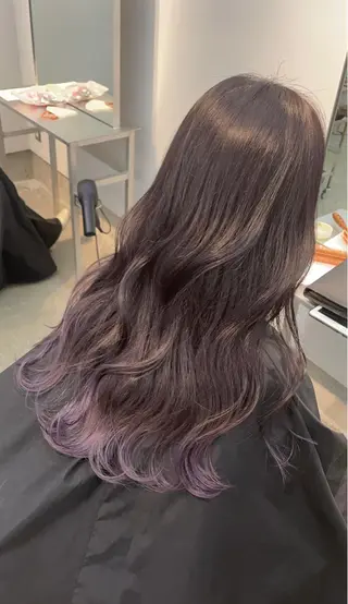 ロング カラー ヘアアレンジ ハイトーンカラー/ miyuuのヘアスタイル