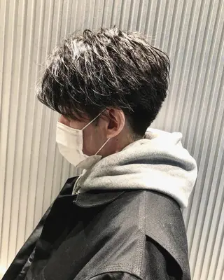 ショート カラー パーマ メンズ eir心斎橋店所属・エビスザキレン/メン ズ/心斎橋🌳のヘアスタイル