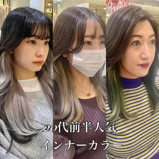 セミロング カラー パーマ ヘアアレンジ メンズ ネイル マツエク・マツパ アイブロウ 《褒められる》 透明感カラー/小嶋のヘアスタイル