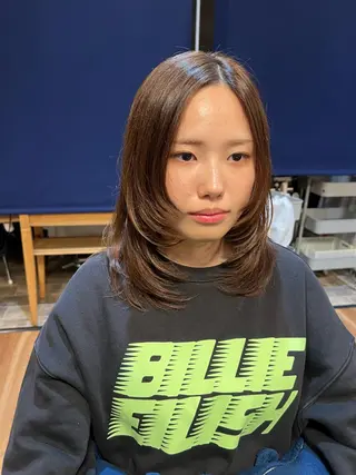 ミディアム 森 結輝のヘアスタイル