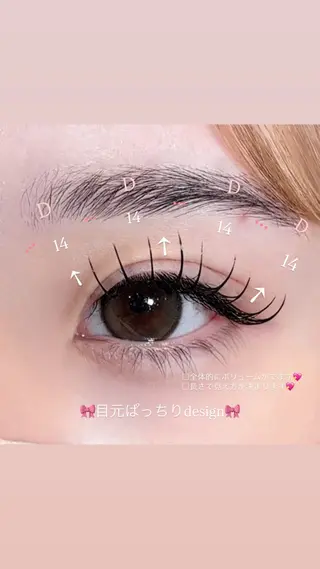 マツエク・マツパ 山本 恋乃香のマツエク・マツパデザイン