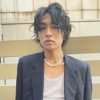 ミディアム パーマ メンズ 🌈圧倒的デザイン パーマ　関和希のヘアスタイル