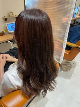 ロング カラー 中田 サヤカのヘアスタイル