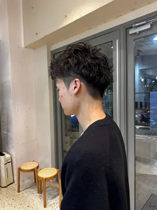 ショート パーマ メンズ ハマベ イクト FLORENのヘアスタイル