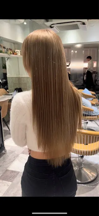 ロング 透明感カラー/カット 髪質改善/森栄範のヘアスタイル