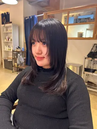 ミディアム カラー SHICUNE /ミホのヘアスタイル