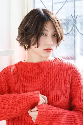 ミディアム カラー パーマ ヘアアレンジ ✨前田 優・2拠点✨ ✨恵比寿・札幌店✨のヘアスタイル