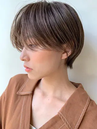 ショート カラー ヘアアレンジ 髪質改善カラー&TR 縮毛矯正/弱酸性矯正のヘアスタイル
