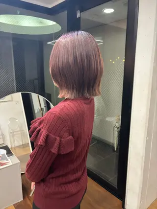 ショート つやカラー🫧柔らか 髪質改善/毛穴整形のヘアスタイル