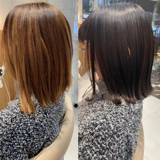 ミディアム カラー 谷合 貴志のヘアスタイル