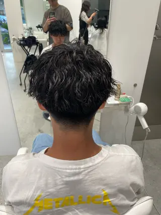 パーマ メンズ 無料ショートモデル 募集中❗️秋山ひらいのヘアスタイル
