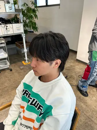 ショート パーマ メンズ become men's hair 名駅店所属・名駅/フェザーパーマ 韓国ヘア/森岡のヘアスタイル