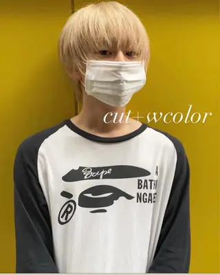 メンズ 透明感ブリーチ/ メンズパーマのヘアスタイル