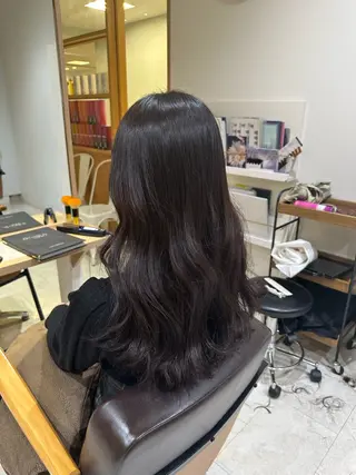 ロング 小西冬馬  髪質改善 縮毛矯正 艶カラーのヘアスタイル