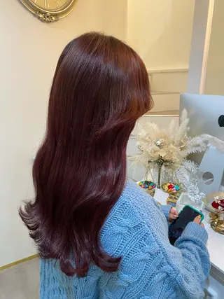 ロング カラー MOE🐈‍⬛🎀 エクステ/ワンホンのヘアスタイル