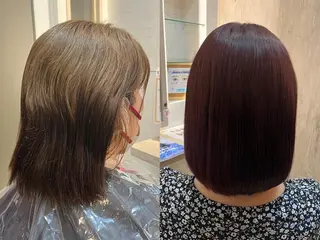 ミディアム カラー gabi hair LOOB所属・hina ★秋葉区★のヘアスタイル