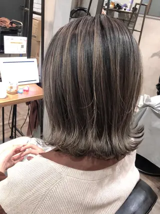 ミディアム カラー lafithhair ruu.南本庄のヘアスタイル