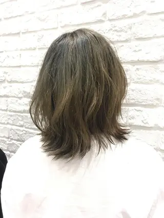 ミディアム カラー 曲がる縮毛矯正◎高岡 ブリーチ後でも縮毛◎のヘアスタイル