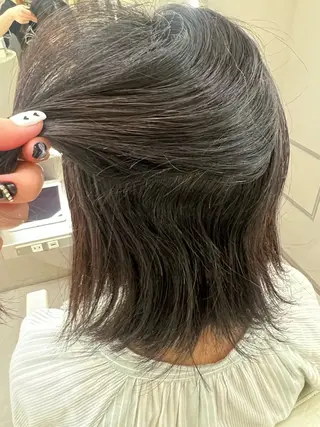 ミディアム i.+SAPPORO所属・艶ワンカラー♡ ゆうかのヘアスタイル
