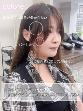 ロング 🎀mao🎀 顔周り/透明感カラーのマツエク・マツパデザイン