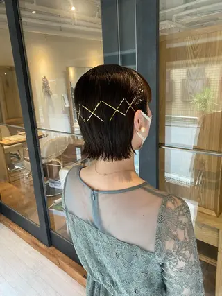 ショート ヘアアレンジ newi 京橋 【yuuki】のヘアスタイル