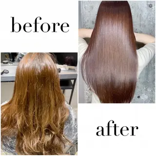 ロング カラー 髪質改善🌈縮毛矯正 荻原 達矢のヘアスタイル