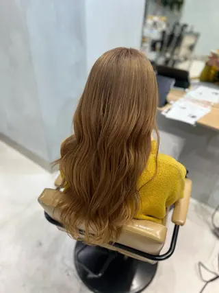 ロング カラー シミズ リホのヘアスタイル