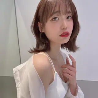 ミディアム カラー ヘアアレンジ 韓国モテhair🍑 momoのヘアスタイル