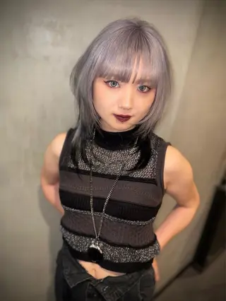 ミディアム カラー 優 作のヘアスタイル