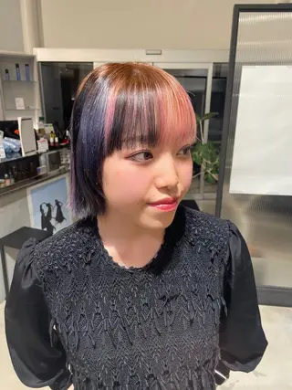 カラー tomo🍒パーマ ハイトーン似合わせのヘアスタイル