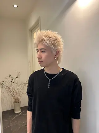 ショート メンズ mahiro/暖色 カラー/カットモデルのヘアスタイル